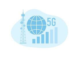 5g signaal netwerk concept vlak illustratie vector