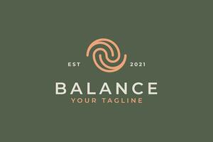 abstract spiraal balans concept branding logo vector