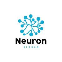 neuron logo, neuron zenuw of zeewier vector abstract molecuul ontwerp, sjabloon illustratie