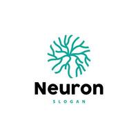 neuron logo, neuron zenuw of zeewier vector abstract molecuul ontwerp, sjabloon illustratie