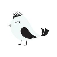 monochroom vogel tekening voor decoratie. tekenfilm schattig vogel illustratie. hand getekend vogel illustratie. vector