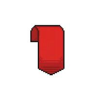 rood blanco vlag in pixel kunst stijl vector