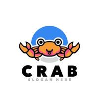 schattig krab mascotte vector