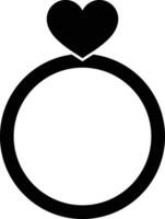 bruiloft ring met een hart icoon vector in modieus stijl
