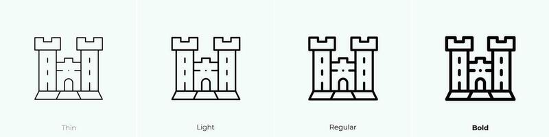 windsor kasteel icoon. dun, licht, regelmatig en stoutmoedig stijl ontwerp geïsoleerd Aan wit achtergrond vector