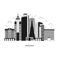 manhattan new york city vector