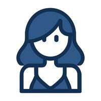 vrouw avatar pictogram vector