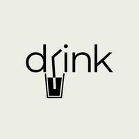 vector drinken tekst logo ontwerp