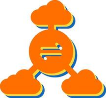 multi-cloud vector icoon