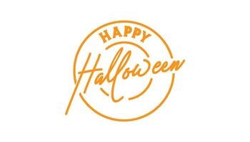 gelukkig halloween, koel modern belettering ontwerp. uitnodiging voor halloween partij of evenement. vector