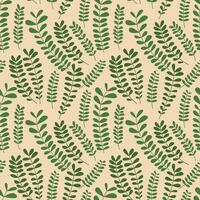 bladerrijk takken naadloos patroon. vector vlak stijl blad planten patroon