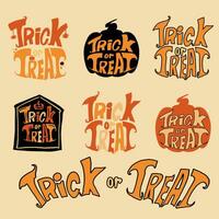 de truc of traktatie banier voor decoratie in halloween concept vector