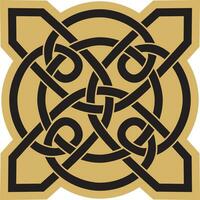 vector goud en zwart keltisch knoop. ornament van oude Europese volkeren. de teken en symbool van de Iers, Schotten, Britten, franken