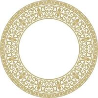 vector goud ronde klassiek Renaissance ornament. cirkel, ring Europese grens, opwekking stijl kader