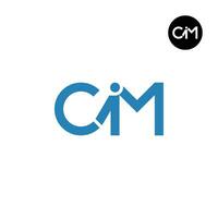 brief cim monogram logo ontwerp vector