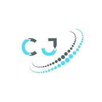 cj brief logo creatief ontwerp. cj uniek ontwerp. vector