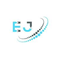 ej brief logo creatief ontwerp. ej uniek ontwerp. vector