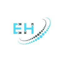 eh brief logo creatief ontwerp. eh uniek ontwerp. vector