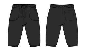 joggingbroek mode vlak schetsen vector illustratie sjabloon voor kinderen. kleding kleding ontwerp bespotten omhoog