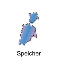 kaart stad van Speicher, wereld kaart Internationale vector ontwerp sjabloon