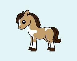 schattig tekenfilm paard. vector illustratie