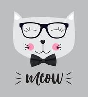 kleine schattige kat vectorillustratie vector