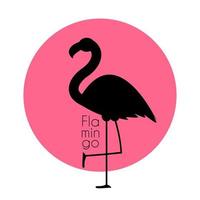 schattige roze flamingo pictogram vectorillustratie vector