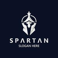 spartaans helm krijger logo sjabloon. spartaans vlak ontwerp vector