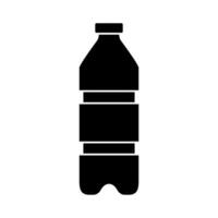 silhouet icoon van een plastic fles. drinken fles. vector. vector