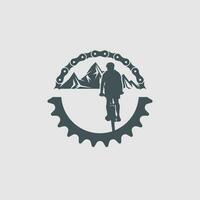 mountainbike logo vector