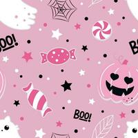 halloween schattig roze patroon vector