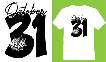 oktober 31 t-shirt vector