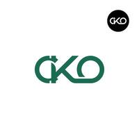 brief cko monogram logo ontwerp vector