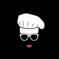 meisje chef-kok avatar. vector