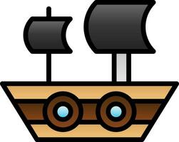 piraat schip vector icoon ontwerp