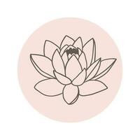 lotus bloem Open knop icoon voor hoogtepunten. blog ontwerp in sociaal netwerken, mystiek en mentaal Gezondheid vector