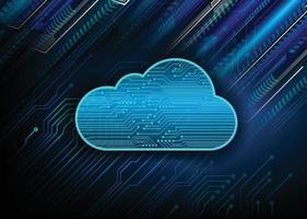 cloud computing cyber circuit toekomstige technologie concept achtergrond vector