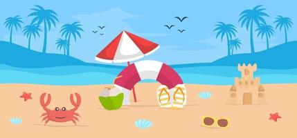 zomer banner sjabloon vectorillustratie voor sociale media vector