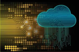 cloud computing circuit toekomstige technologie concept achtergrond vector