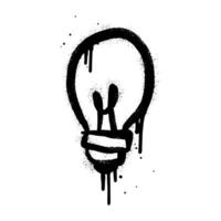 verstuiven geschilderd graffiti lamp icoon. symbool van idee, creativiteit druppelen symbool. geïsoleerd Aan wit achtergrond. vector illustratie