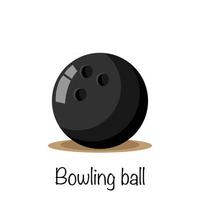 zwarte bowlingbal vector