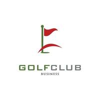 eerste brief l golf club icoon logo ontwerp sjabloon vector