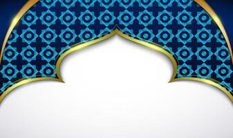 blauw Islamitisch achtergrond met ligh gouden vector