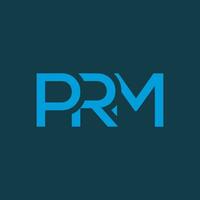 prm brief origineel monogram logo ontwerp vector