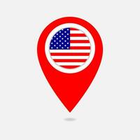 Verenigde Staten van Amerika pin plaats icoon. vector ontwerp.