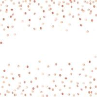 abstracte rose gouden glitter achtergrond met polka dot confetti. vector illustratie