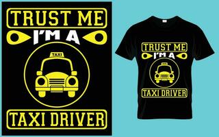 taxi bestuurder t overhemd ontwerp vector
