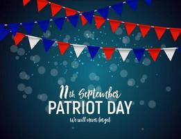 patriot day usa poster background.september 11, we zullen het nooit vergeten. vectorillustratie. vector
