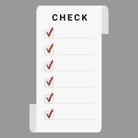 cartoon geïsoleerd object papieren document checklist vector