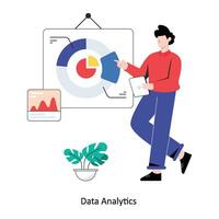 gegevens analytics vlak stijl ontwerp vector illustratie. voorraad illustratie